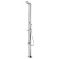 Gartendusche mit Brauner Bodenplatte 225 cm Edelstahl Gartendusche mit Brauner Bodenplatte 225 cm Edelstahl