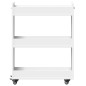 vidaXL Schrank mit Rollen Weiß 60x22x79 cm Holzwerkstoff vidaXL Schrank mit Rollen Weiß 60x22x79 cm Holzwerkstoff