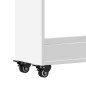 vidaXL Schrank mit Rollen Weiß 60x22x79 cm Holzwerkstoff vidaXL Schrank mit Rollen Weiß 60x22x79 cm Holzwerkstoff