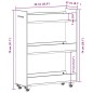 vidaXL Schrank mit Rollen Weiß 60x22x79 cm Holzwerkstoff vidaXL Schrank mit Rollen Weiß 60x22x79 cm Holzwerkstoff