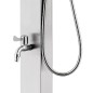 Gartendusche mit Brauner Bodenplatte 225 cm Edelstahl Gartendusche mit Brauner Bodenplatte 225 cm Edelstahl