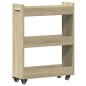 vidaXL Schrank mit Rollen Sonoma-Eiche 60x22x79 cm Holzwerkstoff vidaXL Schrank mit Rollen Sonoma-Eiche 60x22x79 cm Holzwerkstoff
