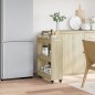vidaXL Schrank mit Rollen Sonoma-Eiche 60x22x79 cm Holzwerkstoff vidaXL Schrank mit Rollen Sonoma-Eiche 60x22x79 cm Holzwerkstoff
