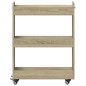 vidaXL Schrank mit Rollen Sonoma-Eiche 60x22x79 cm Holzwerkstoff vidaXL Schrank mit Rollen Sonoma-Eiche 60x22x79 cm Holzwerkstoff