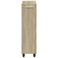 vidaXL Schrank mit Rollen Sonoma-Eiche 60x22x79 cm Holzwerkstoff vidaXL Schrank mit Rollen Sonoma-Eiche 60x22x79 cm Holzwerkstoff