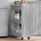 vidaXL Schrank mit Rollen Grau Sonoma 60x22x79 cm Holzwerkstoff vidaXL Schrank mit Rollen Grau Sonoma 60x22x79 cm Holzwerkstoff