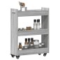 vidaXL Schrank mit Rollen Grau Sonoma 60x22x79 cm Holzwerkstoff vidaXL Schrank mit Rollen Grau Sonoma 60x22x79 cm Holzwerkstoff