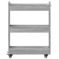 vidaXL Schrank mit Rollen Grau Sonoma 60x22x79 cm Holzwerkstoff vidaXL Schrank mit Rollen Grau Sonoma 60x22x79 cm Holzwerkstoff