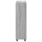 vidaXL Schrank mit Rollen Grau Sonoma 60x22x79 cm Holzwerkstoff vidaXL Schrank mit Rollen Grau Sonoma 60x22x79 cm Holzwerkstoff