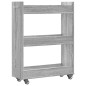 vidaXL Schrank mit Rollen Grau Sonoma 60x22x79 cm Holzwerkstoff vidaXL Schrank mit Rollen Grau Sonoma 60x22x79 cm Holzwerkstoff