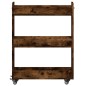 vidaXL Schrank mit Rollen Räuchereiche 60x22x79 cm Holzwerkstoff vidaXL Schrank mit Rollen Räuchereiche 60x22x79 cm Holzwerkstoff