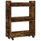 vidaXL Schrank mit Rollen Räuchereiche 60x22x79 cm Holzwerkstoff vidaXL Schrank mit Rollen Räuchereiche 60x22x79 cm Holzwerkstoff
