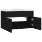 Waschbeckenunterschrank mit Einbaubecken Schwarz Holzwerkstoff Waschbeckenunterschrank mit Einbaubecken Schwarz Holzwerkstoff