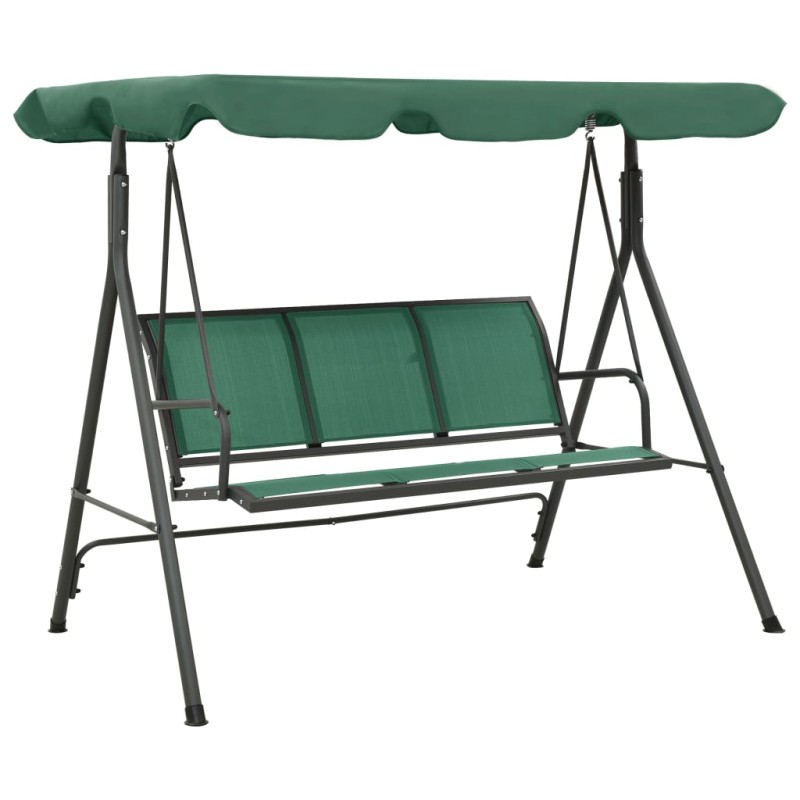 vidaXL Hollywoodschaukel Grün 170 cm Textilene und Stahl vidaXL Hollywoodschaukel Grün 170 cm Textilene und Stahl