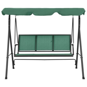 vidaXL Hollywoodschaukel Grün 170 cm Textilene und Stahl
