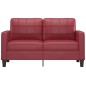 vidaXL 2-Sitzer-Sofa Weinrot 140 cm Kunstleder vidaXL 2-Sitzer-Sofa Weinrot 140 cm Kunstleder