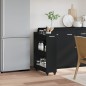 vidaXL Schrank mit Rollen Schwarz 60x22x79 cm Holzwerkstoff vidaXL Schrank mit Rollen Schwarz 60x22x79 cm Holzwerkstoff