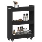 vidaXL Schrank mit Rollen Schwarz 60x22x79 cm Holzwerkstoff vidaXL Schrank mit Rollen Schwarz 60x22x79 cm Holzwerkstoff
