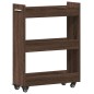 vidaXL Schrank mit Rollen Braun Eichen-Optik 60x22x79 cm Holzwerkstoff vidaXL Schrank mit Rollen Braun Eichen-Optik 60x22x79 cm Holzwerkstoff
