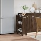 vidaXL Schrank mit Rollen Braun Eichen-Optik 60x22x79 cm Holzwerkstoff vidaXL Schrank mit Rollen Braun Eichen-Optik 60x22x79 cm Holzwerkstoff