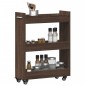 vidaXL Schrank mit Rollen Braun Eichen-Optik 60x22x79 cm Holzwerkstoff vidaXL Schrank mit Rollen Braun Eichen-Optik 60x22x79 cm Holzwerkstoff