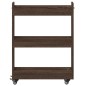 vidaXL Schrank mit Rollen Braun Eichen-Optik 60x22x79 cm Holzwerkstoff vidaXL Schrank mit Rollen Braun Eichen-Optik 60x22x79 cm Holzwerkstoff