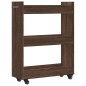 vidaXL Schrank mit Rollen Braun Eichen-Optik 60x22x79 cm Holzwerkstoff vidaXL Schrank mit Rollen Braun Eichen-Optik 60x22x79 cm Holzwerkstoff