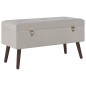 Bank mit Staufach Grau 80 cm Samt Bank mit Staufach Grau 80 cm Samt