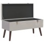 Bank mit Staufach Grau 80 cm Samt Bank mit Staufach Grau 80 cm Samt