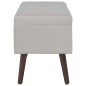 Bank mit Staufach Grau 80 cm Samt Bank mit Staufach Grau 80 cm Samt