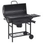 vidaXL Grillwagen mit Rädern und Ablagen Schwarz Stahl 115x85x95 cm vidaXL Grillwagen mit Rädern und Ablagen Schwarz Stahl 115x85x95 cm