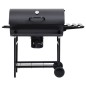 vidaXL Grillwagen mit Rädern und Ablagen Schwarz Stahl 115x85x95 cm vidaXL Grillwagen mit Rädern und Ablagen Schwarz Stahl 115x85x95 cm