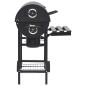 vidaXL Grillwagen mit Rädern und Ablagen Schwarz Stahl 115x85x95 cm vidaXL Grillwagen mit Rädern und Ablagen Schwarz Stahl 115x85x95 cm