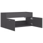 Waschbeckenunterschrank mit Einbaubecken Hochglanz-Grau Waschbeckenunterschrank mit Einbaubecken Hochglanz-Grau