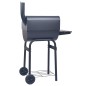 vidaXL Holzkohlegrill Smoker mit Unterer Ablage Schwarz vidaXL Holzkohlegrill Smoker mit Unterer Ablage Schwarz