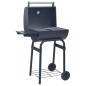 vidaXL Holzkohlegrill Smoker mit Unterer Ablage Schwarz vidaXL Holzkohlegrill Smoker mit Unterer Ablage Schwarz