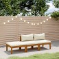 vidaXL 3-tlg. Garten-Lounge-Set mit Creme Kissen Massivholz Akazie vidaXL 3-tlg. Garten-Lounge-Set mit Creme Kissen Massivholz Akazie