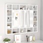 vidaXL Spiegelschrank mit LED Hochglanz-Weiß 91x15x76,5 cm vidaXL Spiegelschrank mit LED Hochglanz-Weiß 91x15x76,5 cm