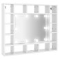 vidaXL Spiegelschrank mit LED Hochglanz-Weiß 91x15x76,5 cm vidaXL Spiegelschrank mit LED Hochglanz-Weiß 91x15x76,5 cm