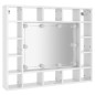 vidaXL Spiegelschrank mit LED Hochglanz-Weiß 91x15x76,5 cm vidaXL Spiegelschrank mit LED Hochglanz-Weiß 91x15x76,5 cm