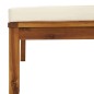 vidaXL 7-tlg. Garten-Lounge-Set mit Creme Kissen Massivholz Akazie