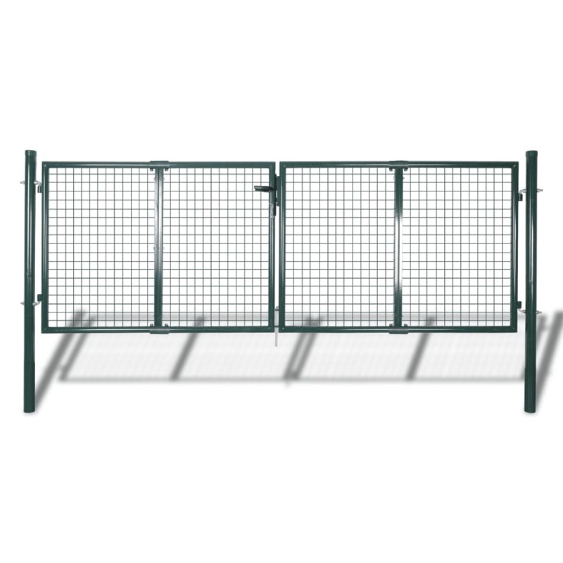 vidaXL Gartenzaun Tor 289x125 cm/306x175 cm Stahl Grün vidaXL Gartenzaun Tor 289x125 cm/306x175 cm Stahl Grün