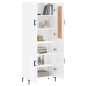 Highboard Hochglanz-Weiß 69,5x34x180 cm Holzwerkstoff Highboard Hochglanz-Weiß 69,5x34x180 cm Holzwerkstoff