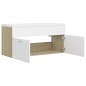 Waschbeckenunterschrank mit Einbaubecken Weiß und Sonoma-Eiche Waschbeckenunterschrank mit Einbaubecken Weiß und Sonoma-Eiche
