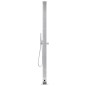 vidaXL Gartendusche mit Brauner Bodenplatte 225 cm Edelstahl vidaXL Gartendusche mit Brauner Bodenplatte 225 cm Edelstahl