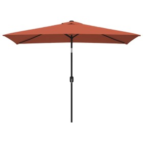 vidaXL Sonnenschirm mit Metall-Mast 300 x 200 cm Terrakotta-Rot