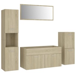 Badmöbel-Set Sonoma-Eiche Holzwerkstoff
