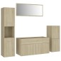 Badmöbel-Set Sonoma-Eiche Holzwerkstoff Badmöbel-Set Sonoma-Eiche Holzwerkstoff