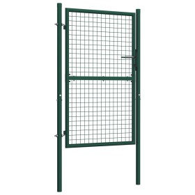 vidaXL Zauntor Stahl 100x175 cm Grün