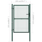 vidaXL Zauntor Stahl 100x175 cm Grün vidaXL Zauntor Stahl 100x175 cm Grün